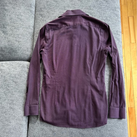 RW&Co Dark Purple Men's dress shirt slim fit Size M, 15-15.5 neck - Picture 2 of 10